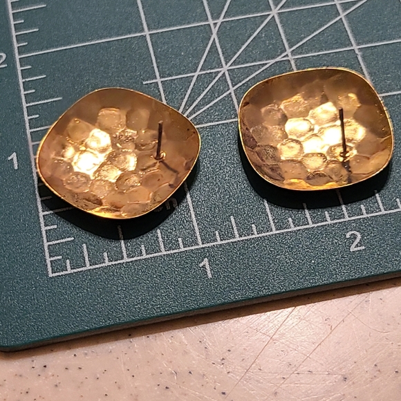 Brass Earrings for sale today gold tone - Picture 12 of 14